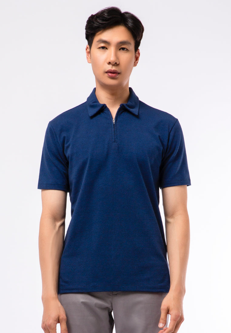 Polo Shirt With Zipper Details