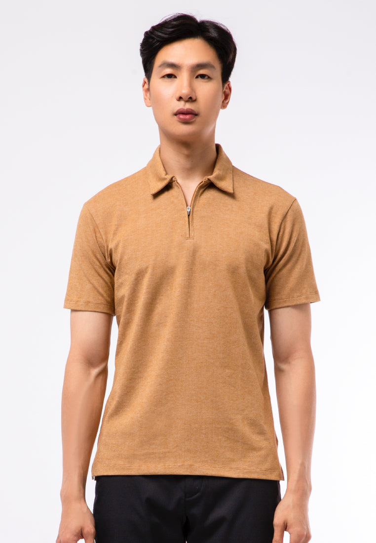 Polo Shirt With Zipper Details
