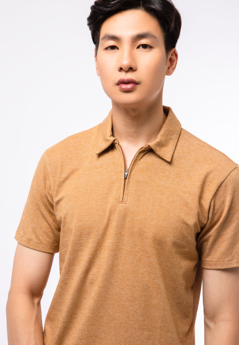 Polo Shirt With Zipper Details
