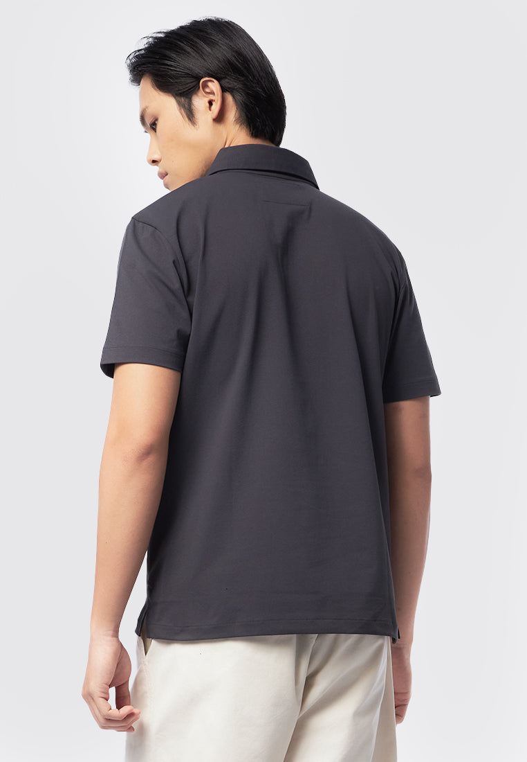 Short Sleeve Zip Polo Shirt