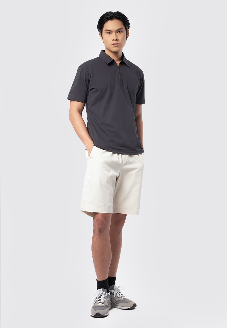 Short Sleeve Zip Polo Shirt