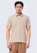 Hidden Placket Short Sleeve Polo Shirt