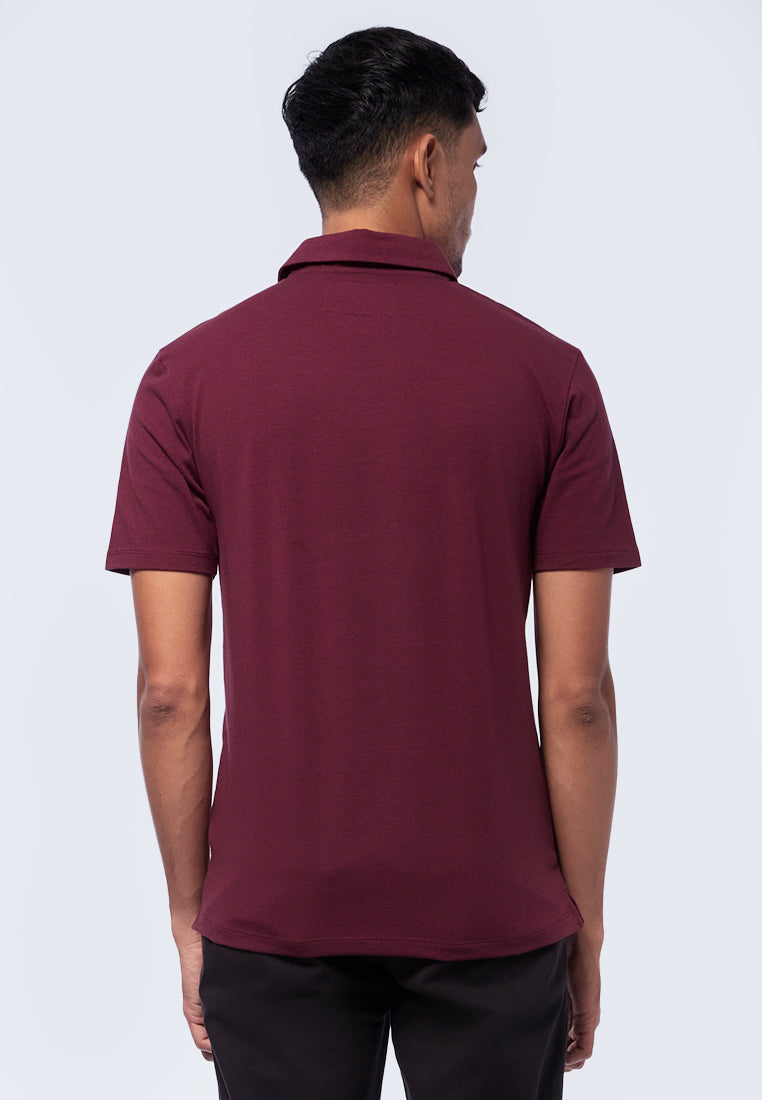 Short Sleeve Zip Polo Shirt