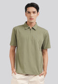 Breathable Short Sleeve Polo Shirt Olive