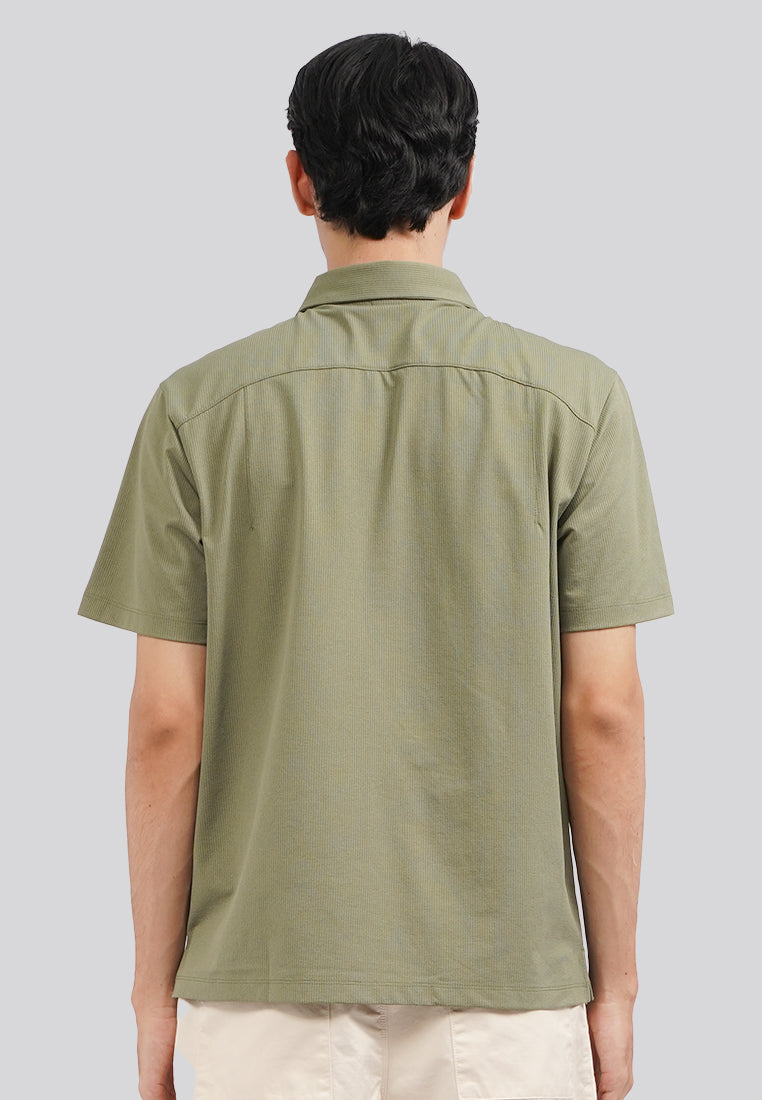 Breathable Short Sleeve Polo Shirt Olive