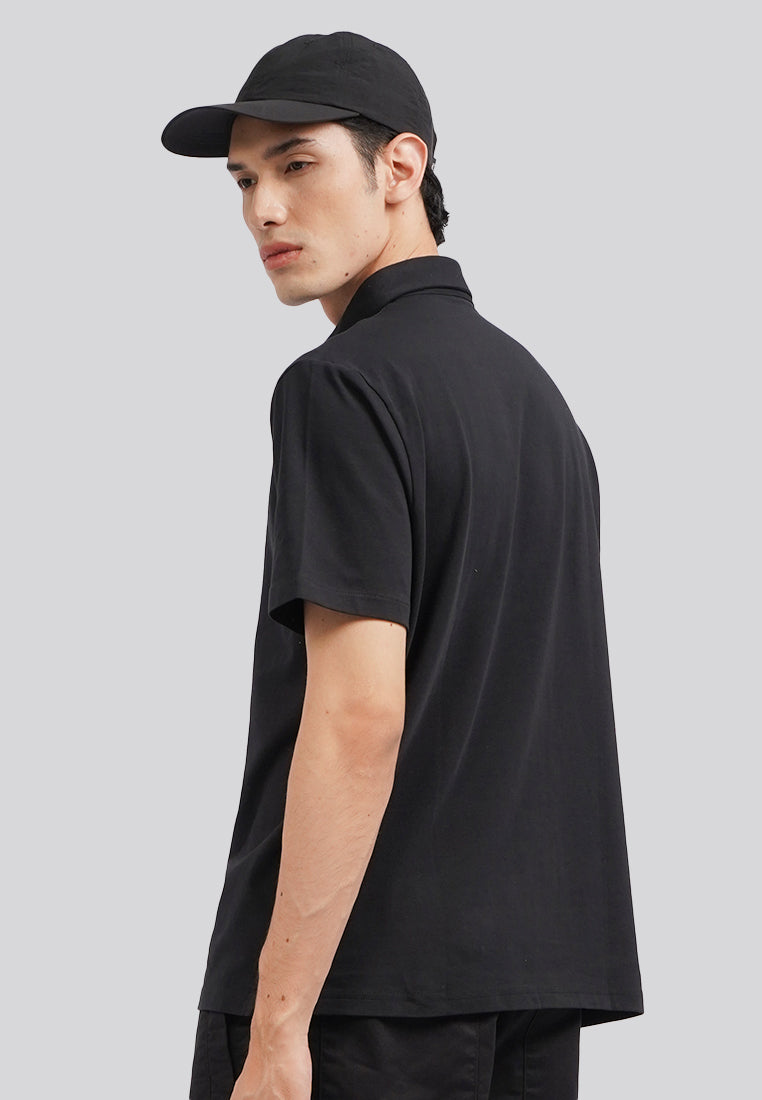 Regular Fit Short Sleeve Polo Shirt Black