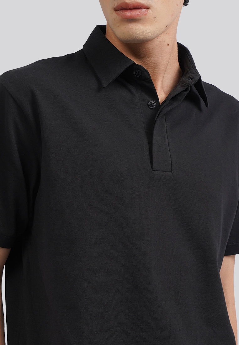 Regular Fit Short Sleeve Polo Shirt Black