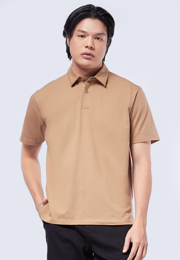 Short Sleeve Polo Shirt with Button