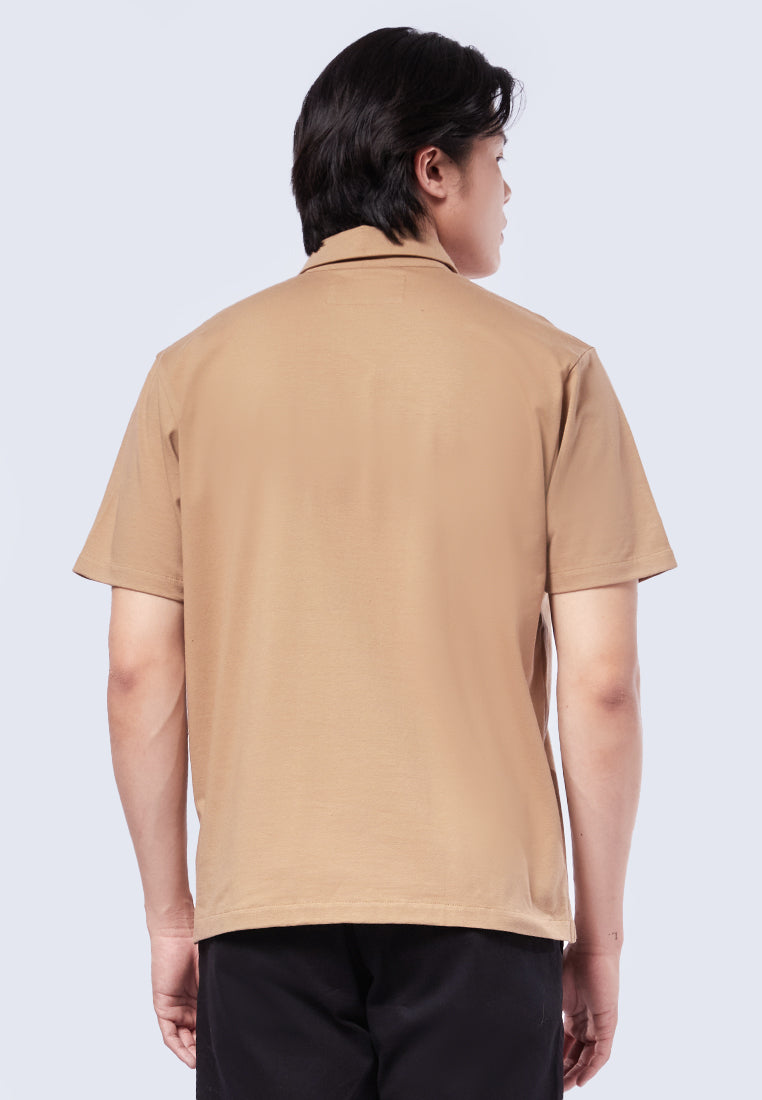 Short Sleeve Polo Shirt with Button
