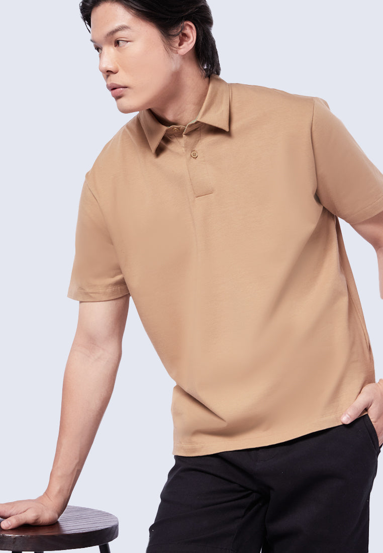Short Sleeve Polo Shirt with Button
