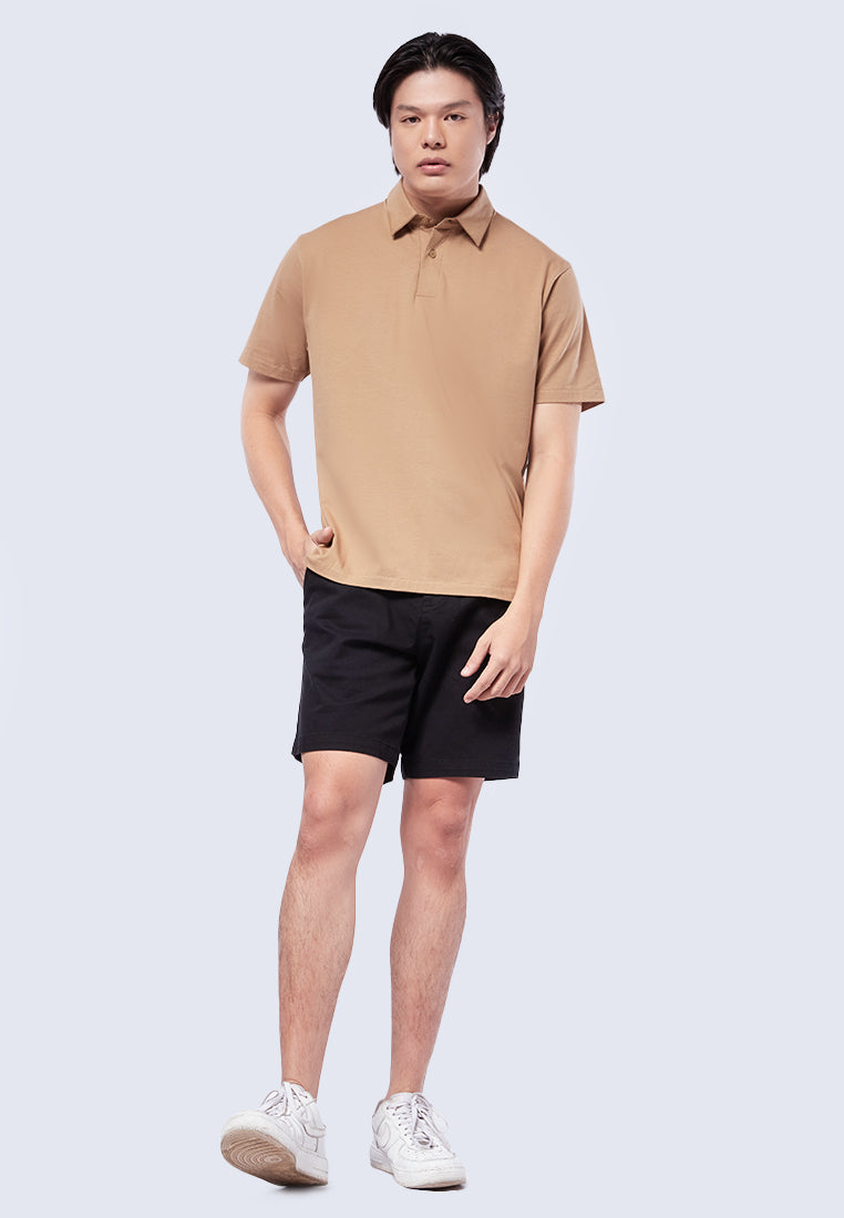 Short Sleeve Polo Shirt with Button