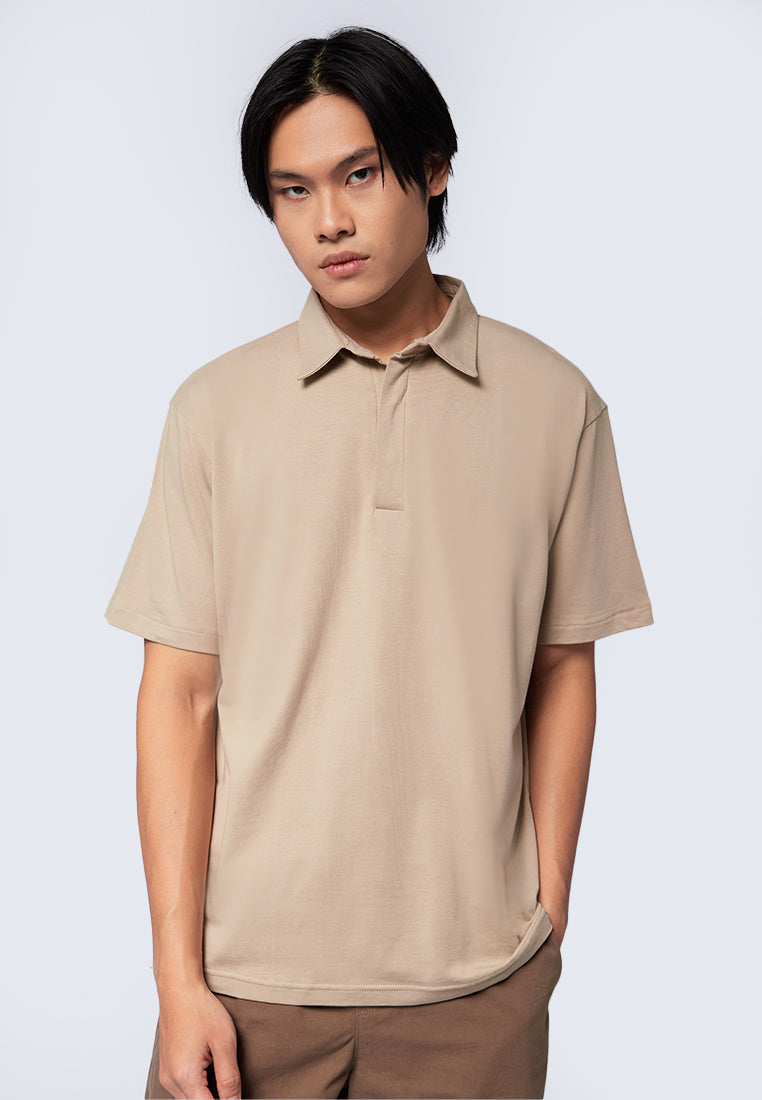 Short Sleeve Polo Shirt Taupe