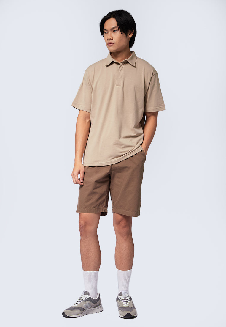 Short Sleeve Polo Shirt Taupe