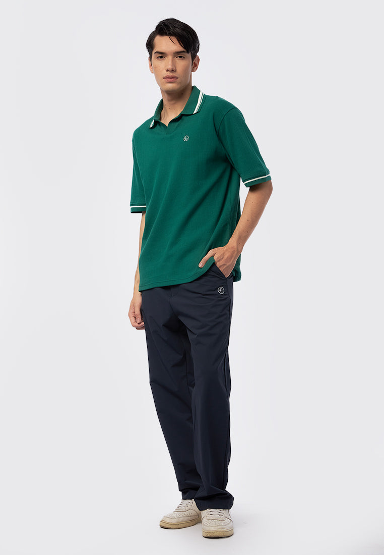 Regular Fit Polo Shirt with Stripe Collar