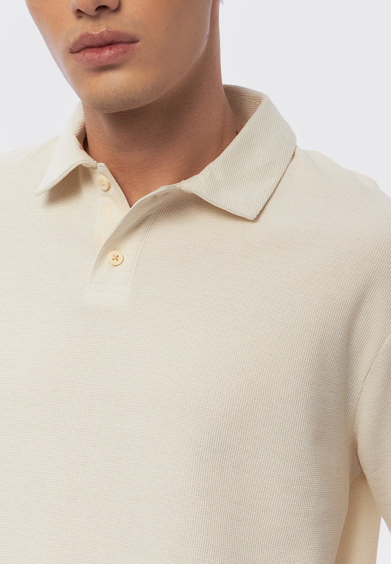 Short Sleeve Textured Polo Shirt