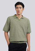 Two Tone Textured Polo Shirt
