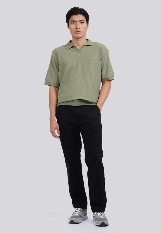 Two Tone Textured Polo Shirt