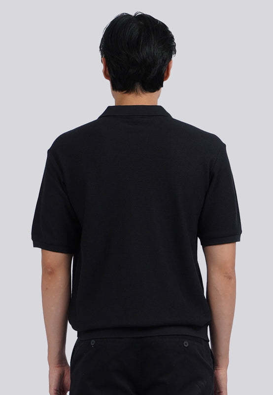 Two Tone Textured Polo Shirt