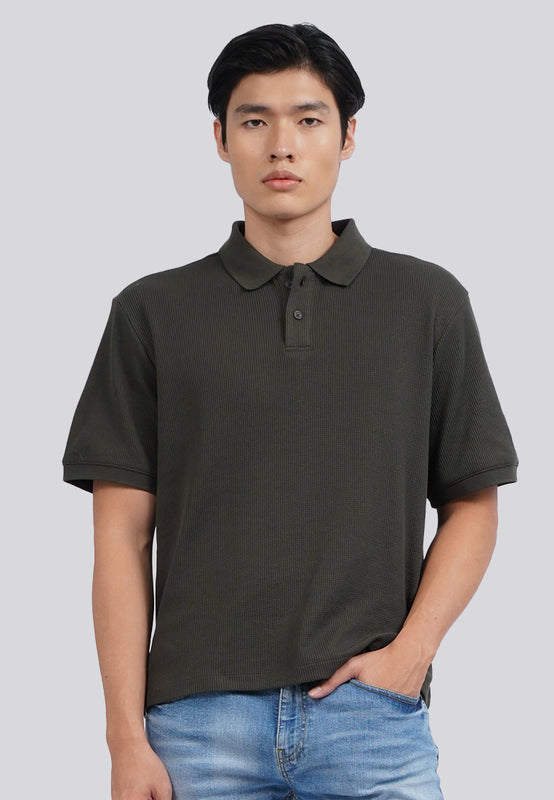 Short Sleeve Buttoned Polo Shirt