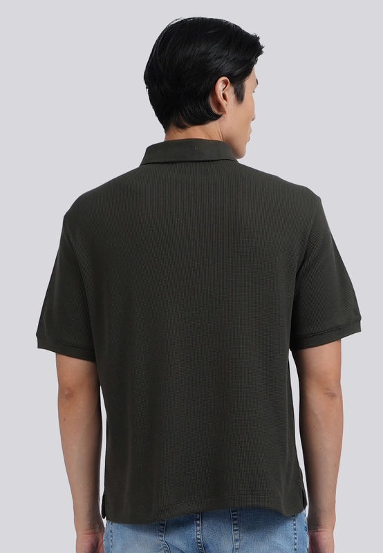 Short Sleeve Buttoned Polo Shirt
