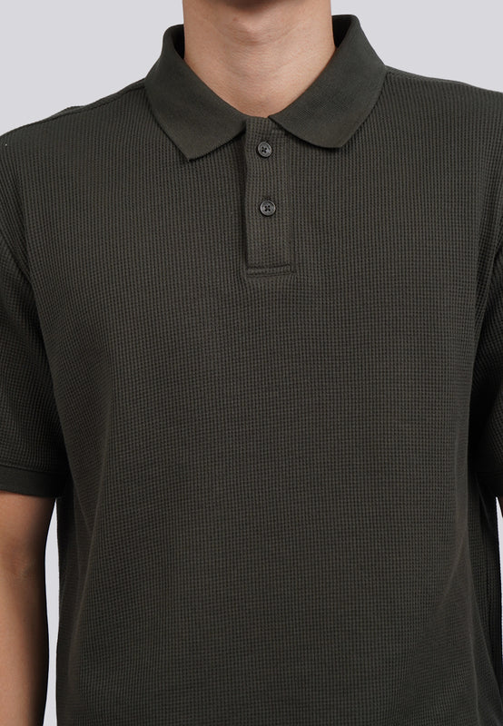 Short Sleeve Buttoned Polo Shirt