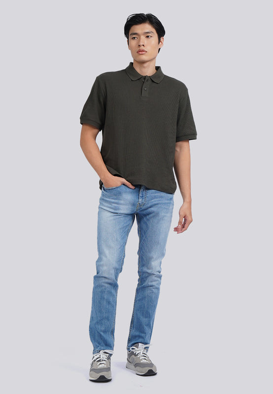 Short Sleeve Buttoned Polo Shirt