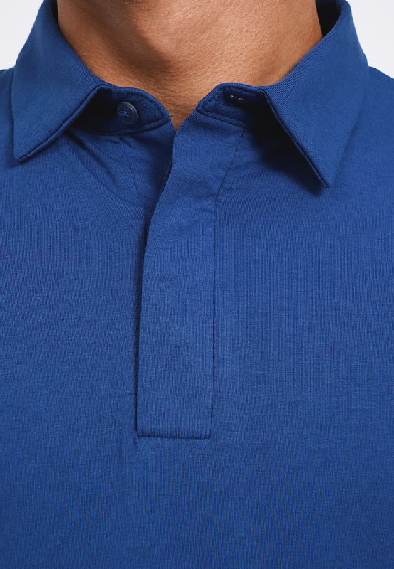 Hidden Placket Short Sleeve Polo Shirt