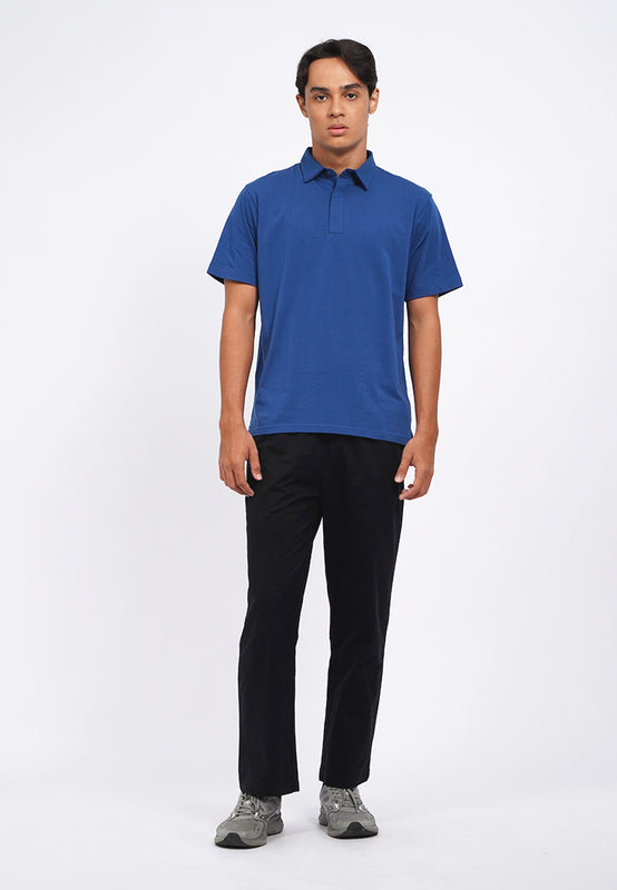 Hidden Placket Short Sleeve Polo Shirt