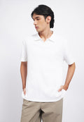 Short Sleeve V-Neck Rib Polo Shirt