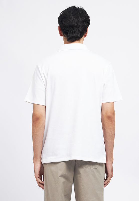 Short Sleeve V-Neck Rib Polo Shirt