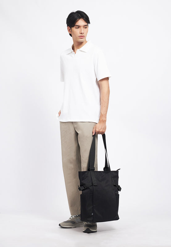Short Sleeve V-Neck Rib Polo Shirt
