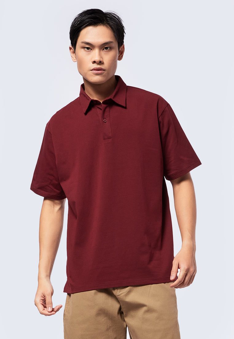 Short Sleeve Polo Shirt wuth Button