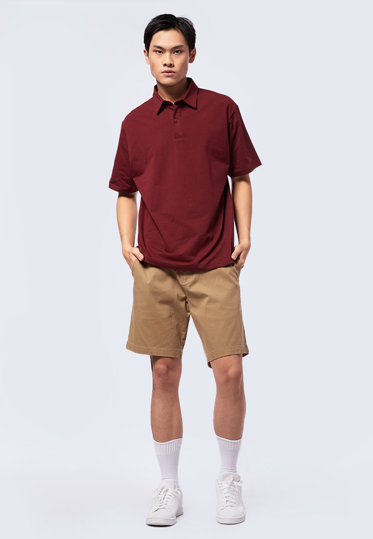 Short Sleeve Polo Shirt wuth Button