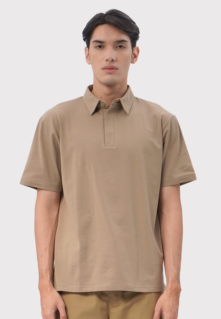 Regular Fit Short Sleeve Polo Shirt Sand