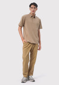 Regular Fit Short Sleeve Polo Shirt Sand