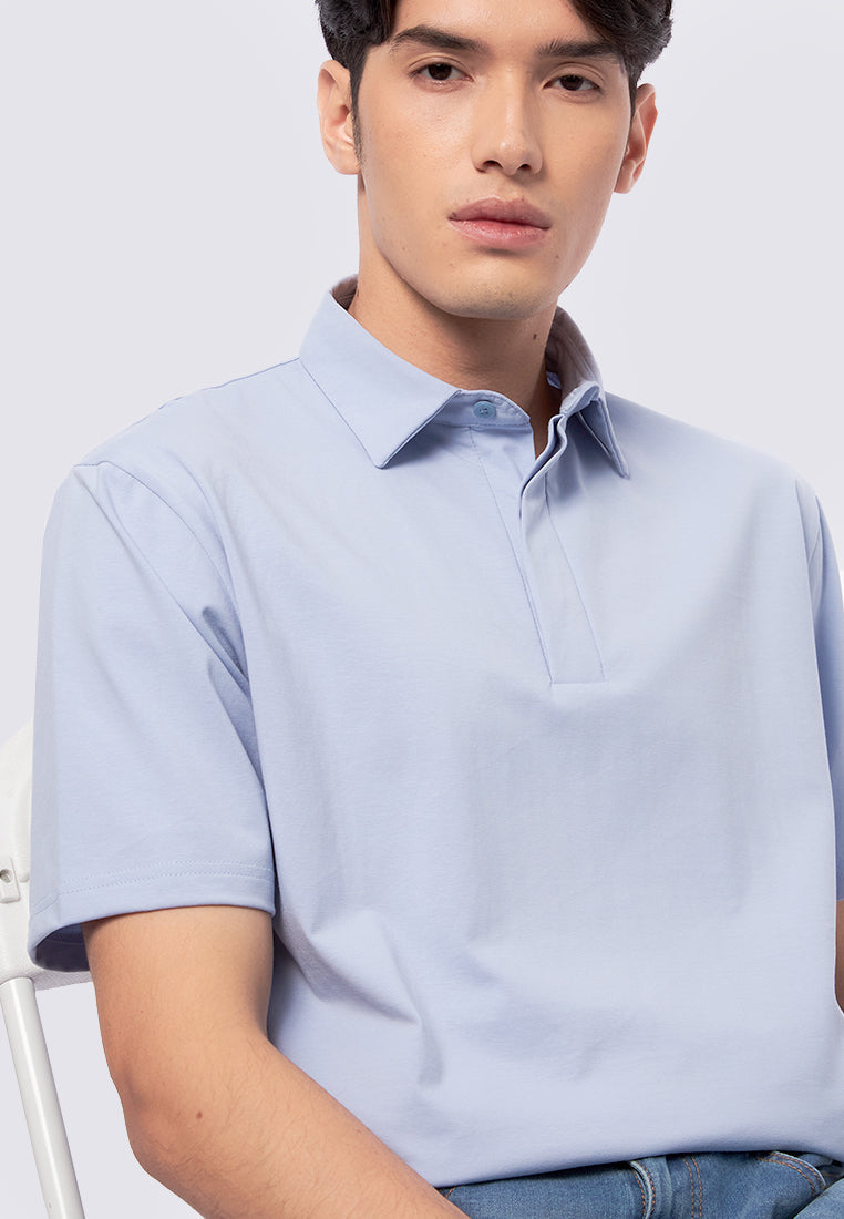 Regular Fit Short Sleeve Polo Shirt L.Blue