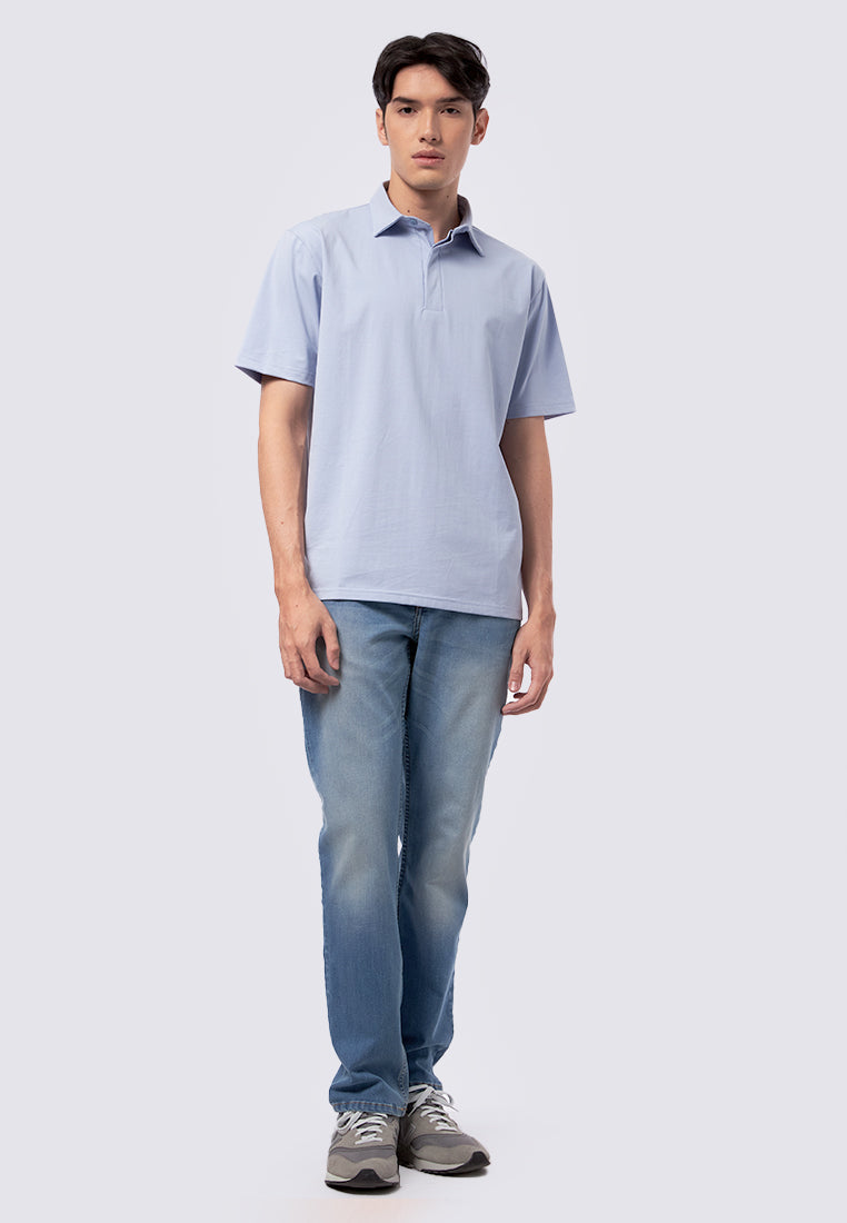 Regular Fit Short Sleeve Polo Shirt L.Blue