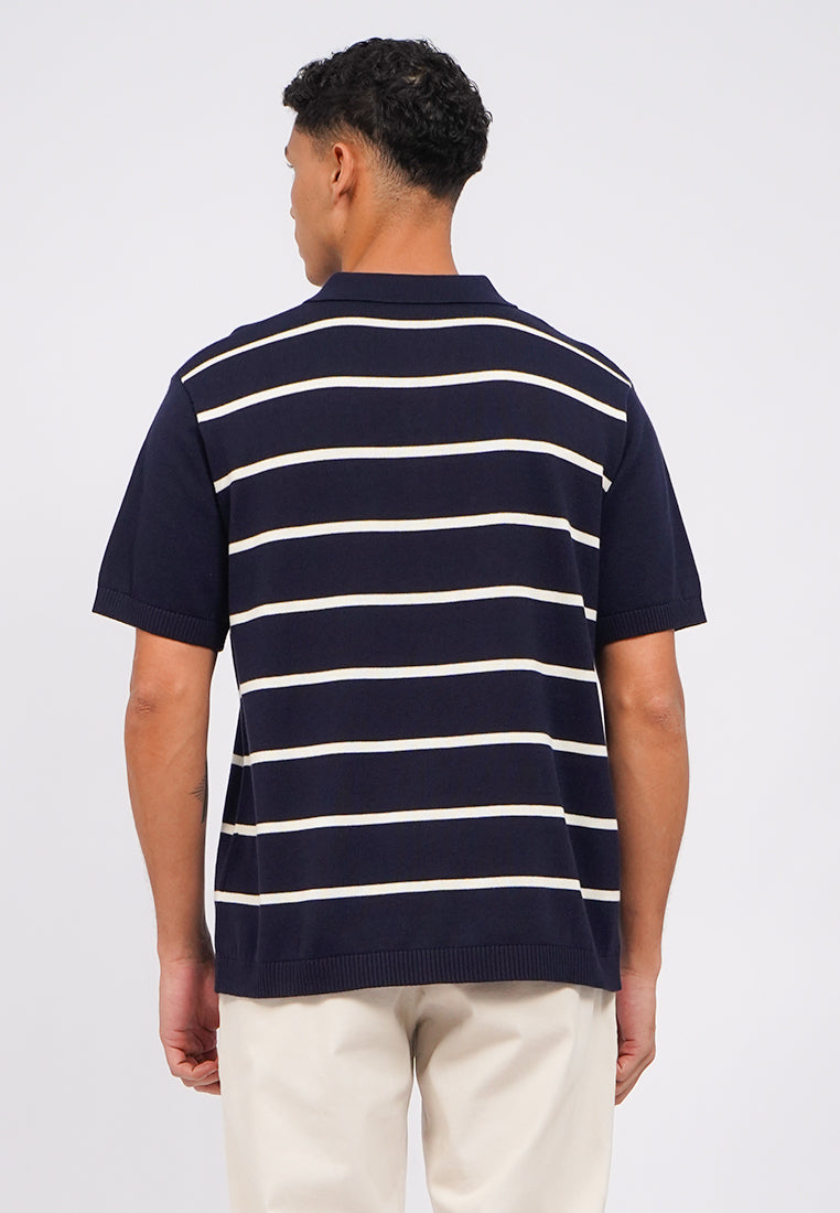 Stripes Buttoned Polo Shirt
