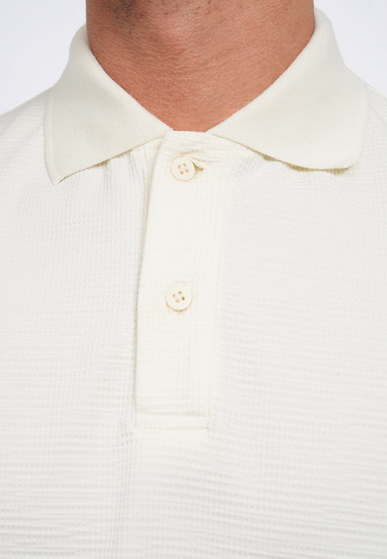 Jacquard Buttoned Polo Shirt