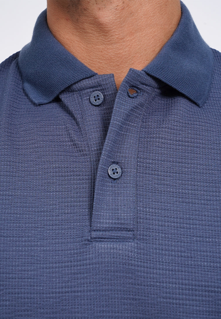 Jacquard Buttoned Polo Shirt