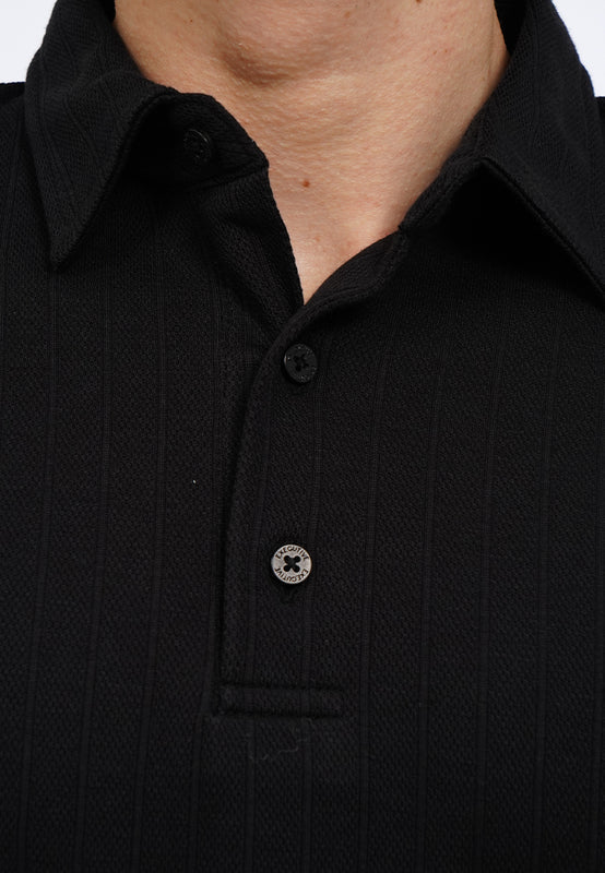 Short Sleeve Textured Polo Shirt