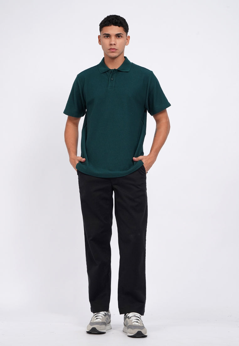 Button Up Short Sleeve Polo Shirt