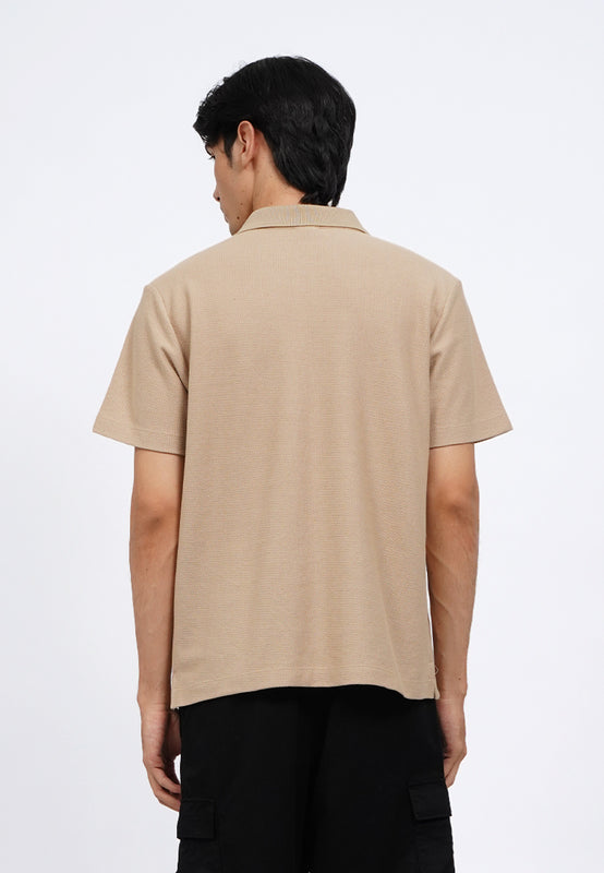 Buttoned Short Sleeve Polo Shirt