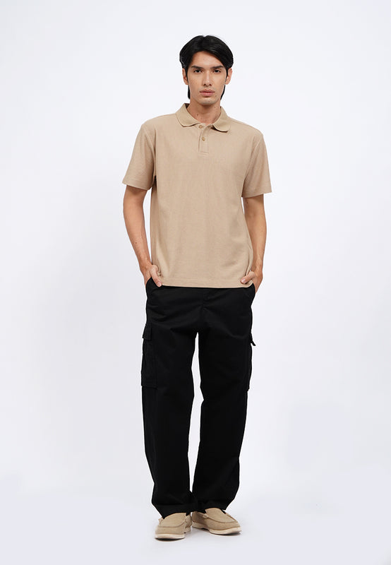Buttoned Short Sleeve Polo Shirt