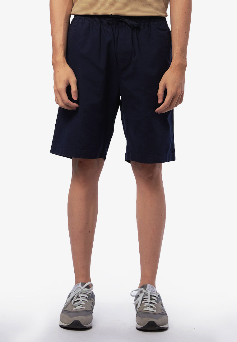 Slim Fit Drawstring Short Pants Navy