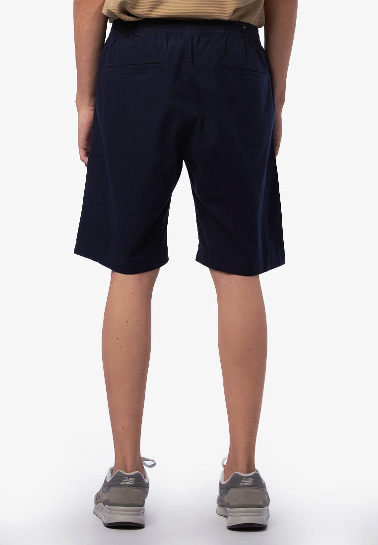Slim Fit Drawstring Short Pants Navy