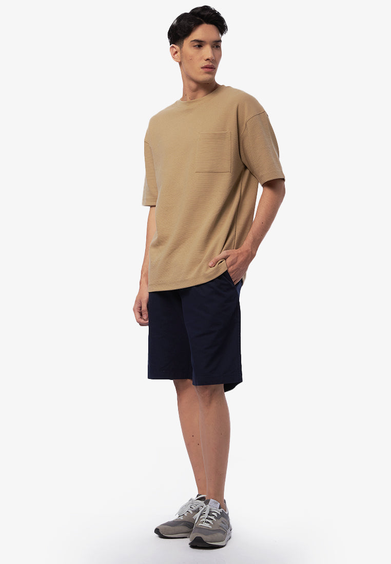 Slim Fit Drawstring Short Pants Navy