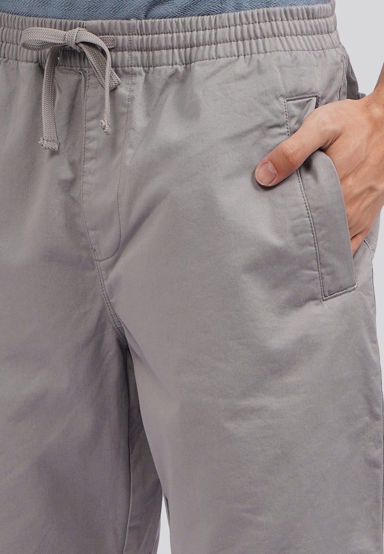 Drawstring Short Pants Light Grey