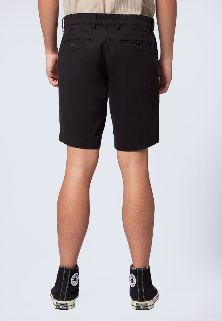 Slim Fit Short Chinos Pants Black