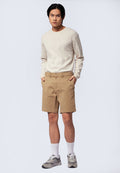 Slim Fit Short Chinos Pants Khaki